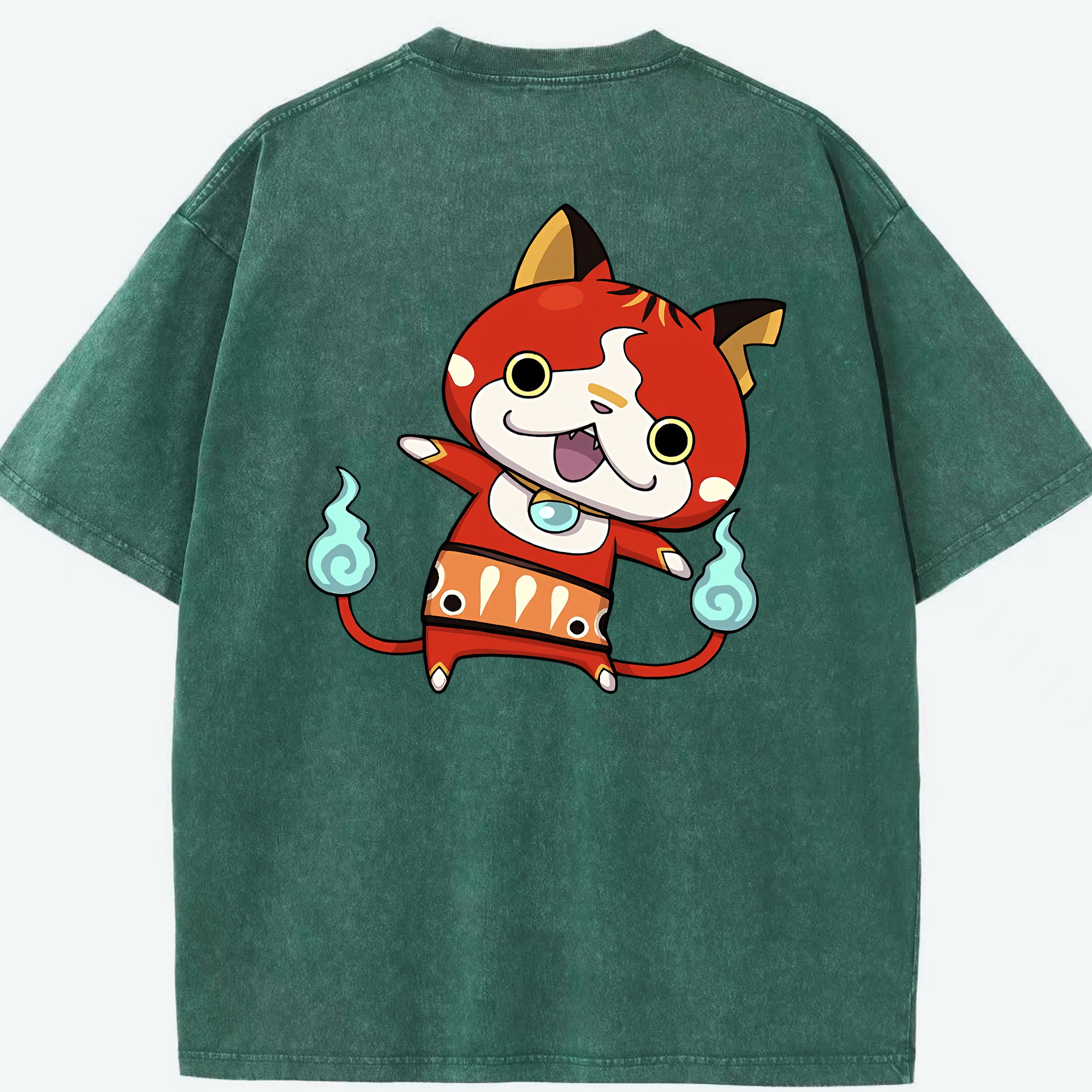 （画像用） 妖怪ウォッチ Yo-kai Watch 綿100% ヴィンテージ風 半袖Tシャツ（背面プリント）